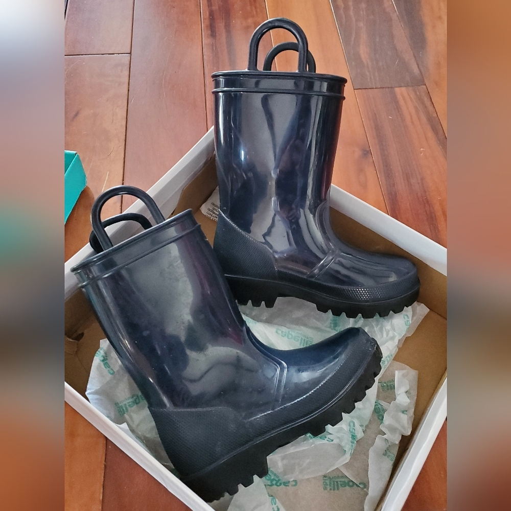 Capelli of New York Navy Rain Boots Toddler Boys Size 6/7